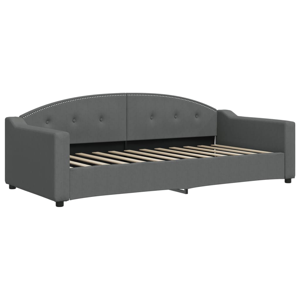 daybed 90x200 cm stof mørkegrå
