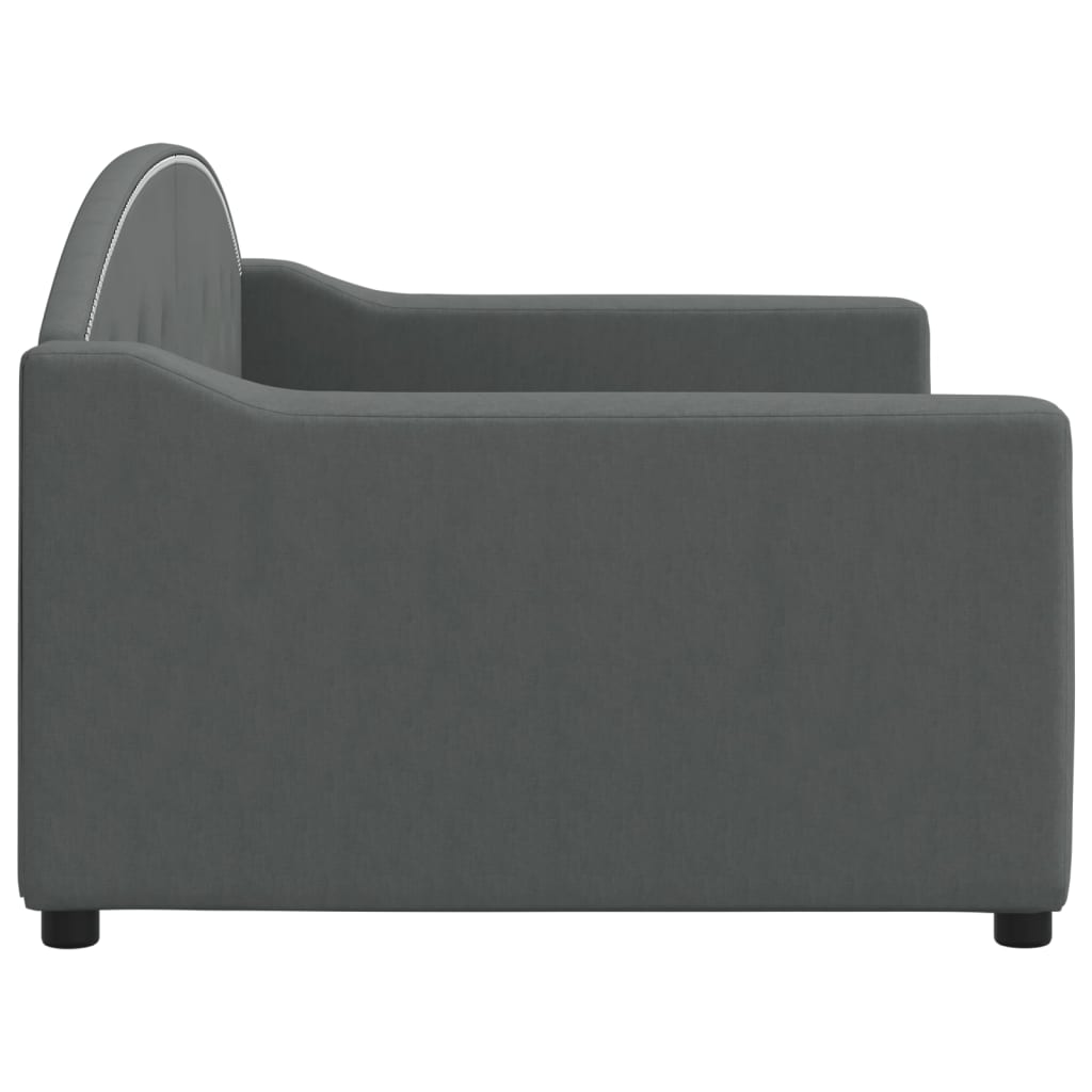 daybed 90x200 cm stof mørkegrå