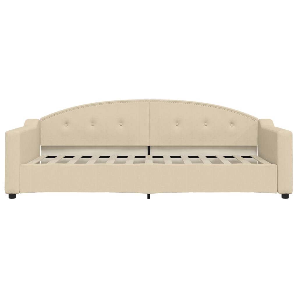 daybed 90x200 cm stof cremefarvet