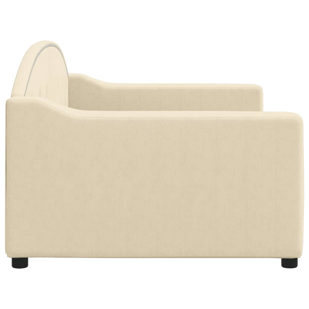 daybed 90x200 cm stof cremefarvet