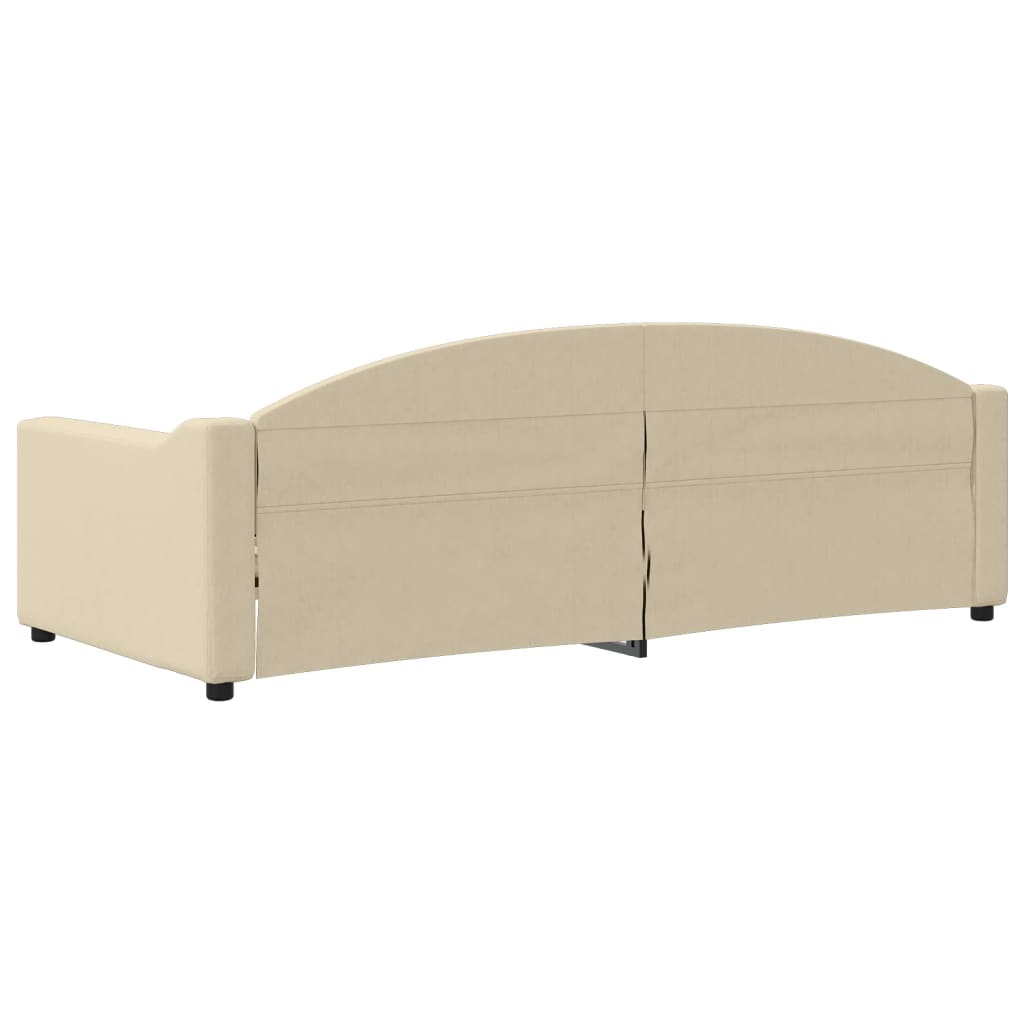 daybed 90x200 cm stof cremefarvet