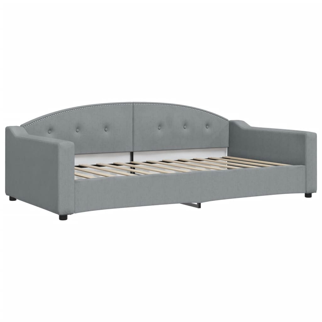 daybed 100x200 cm stof lysegrå