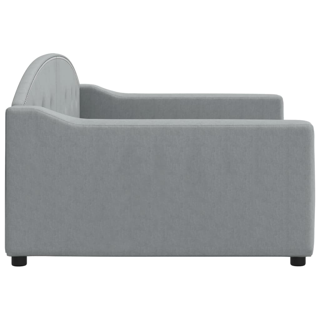 daybed 100x200 cm stof lysegrå