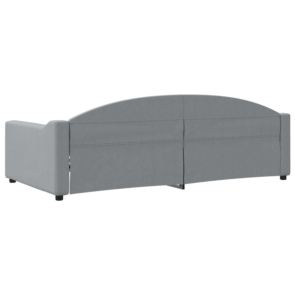 daybed 100x200 cm stof lysegrå