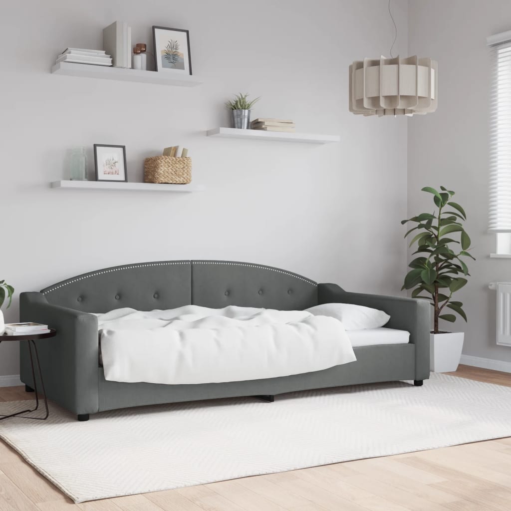 daybed 100x200 cm stof mørkegrå