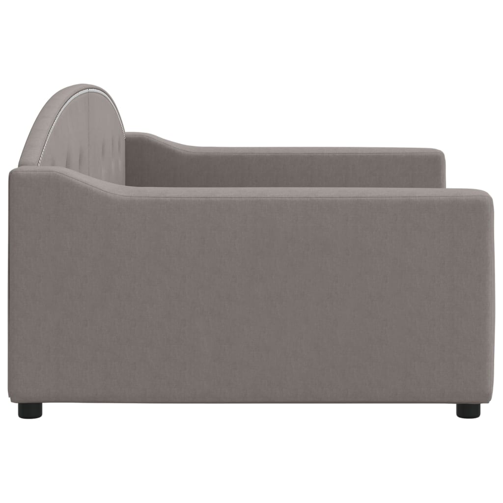 daybed 100x200 cm stof gråbrun