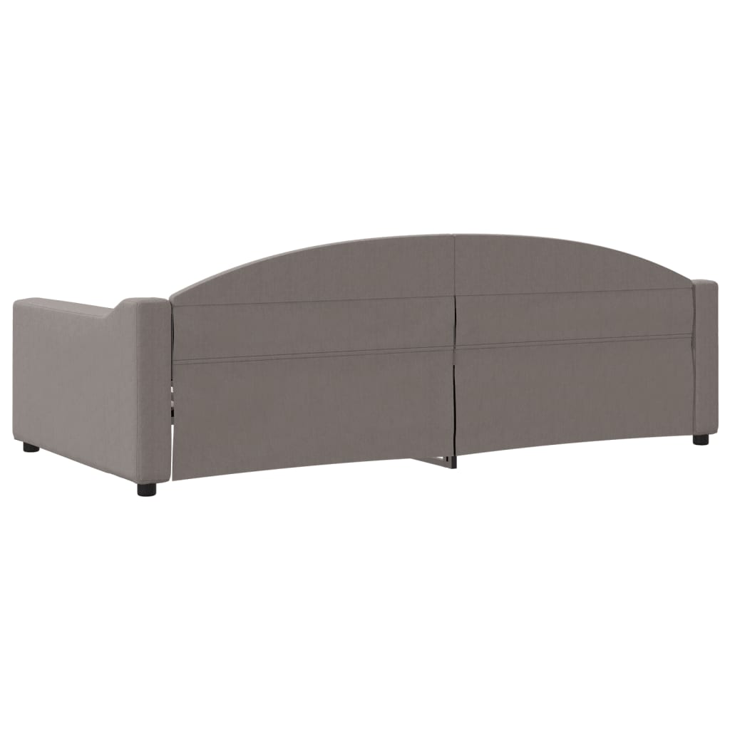 daybed 100x200 cm stof gråbrun