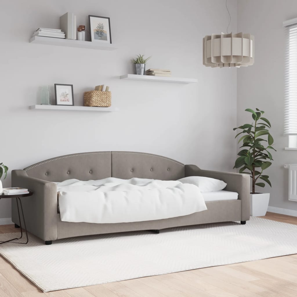 daybed 100x200 cm stof gråbrun