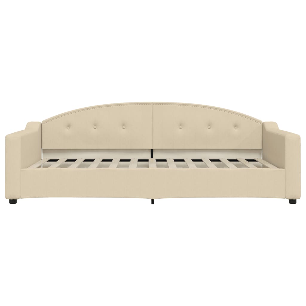 daybed 100x200 cm stof cremefarvet