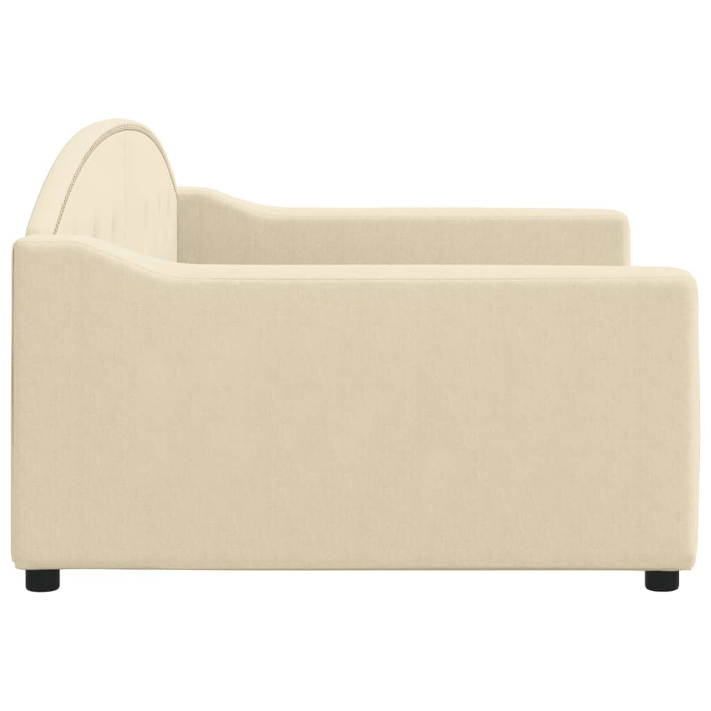 daybed 100x200 cm stof cremefarvet