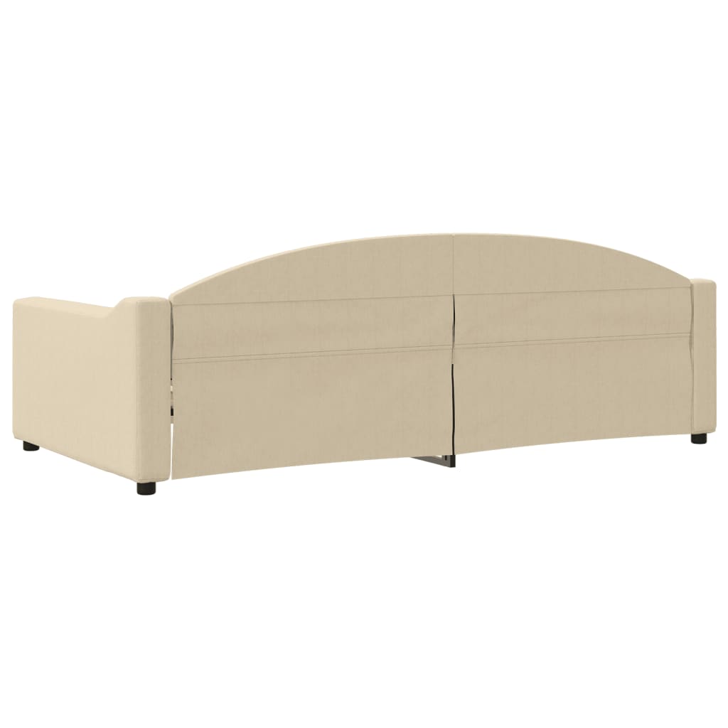 daybed 100x200 cm stof cremefarvet