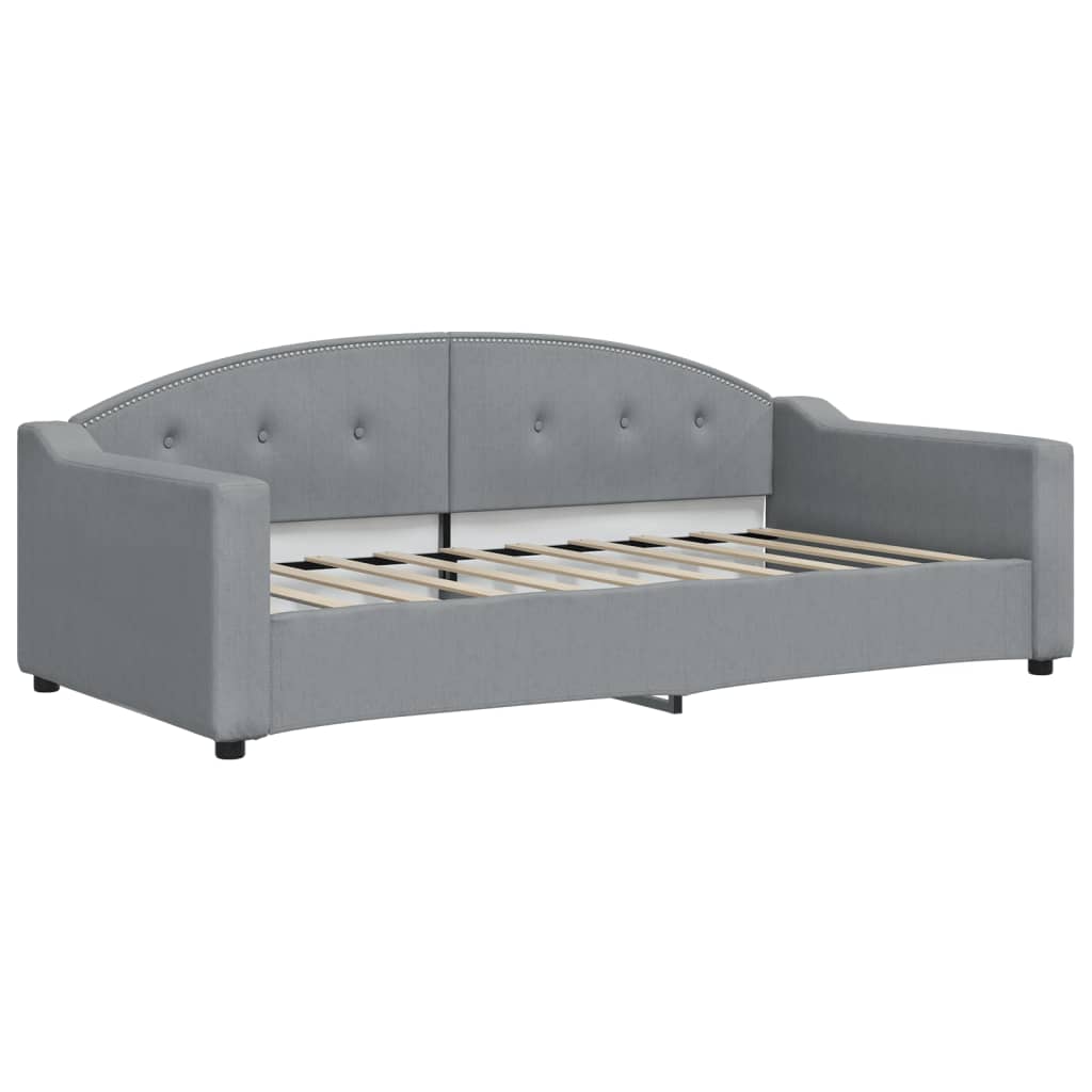 daybed 90x190 cm stof lysegrå
