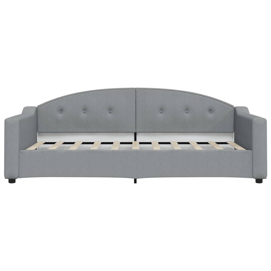 daybed 90x190 cm stof lysegrå
