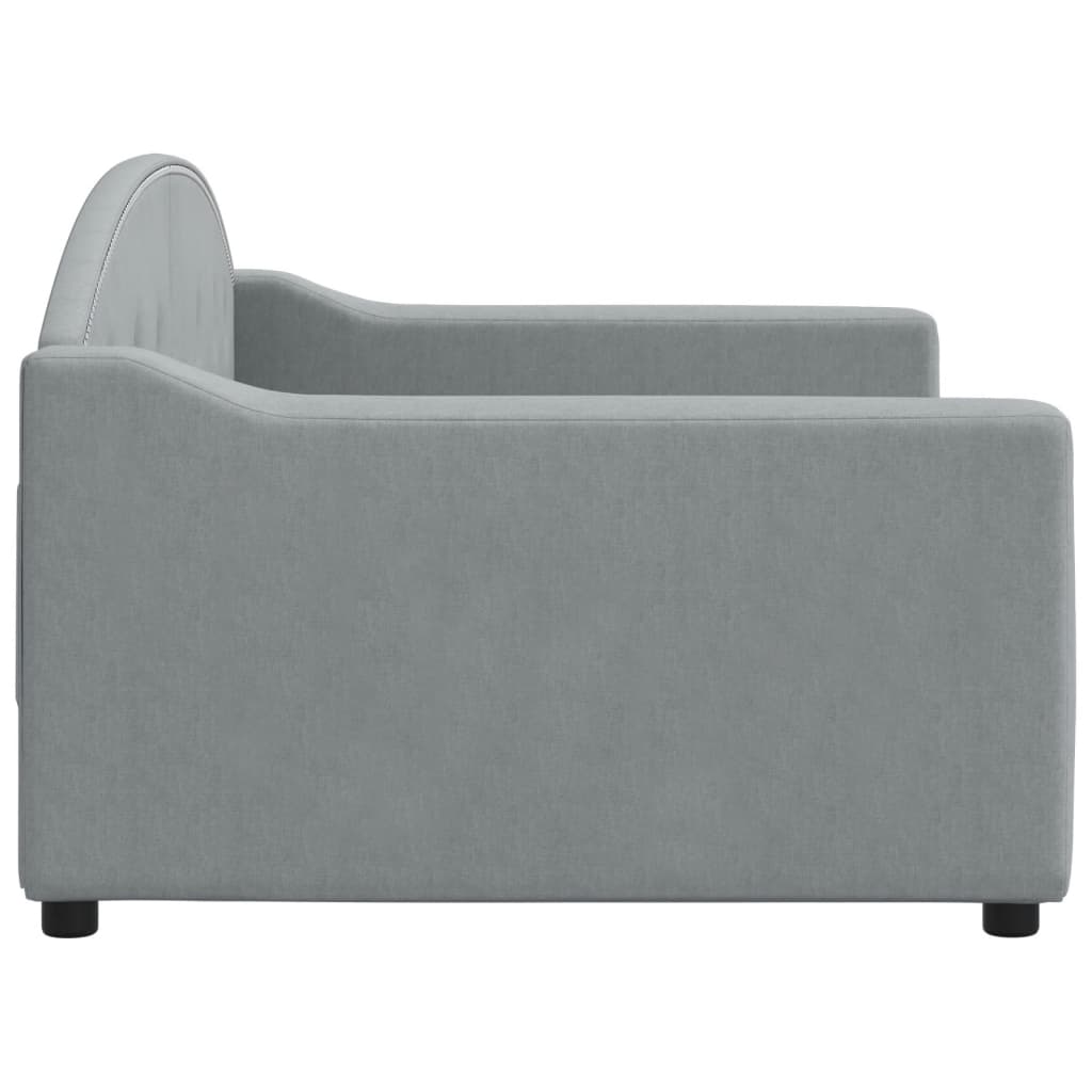 daybed 90x190 cm stof lysegrå
