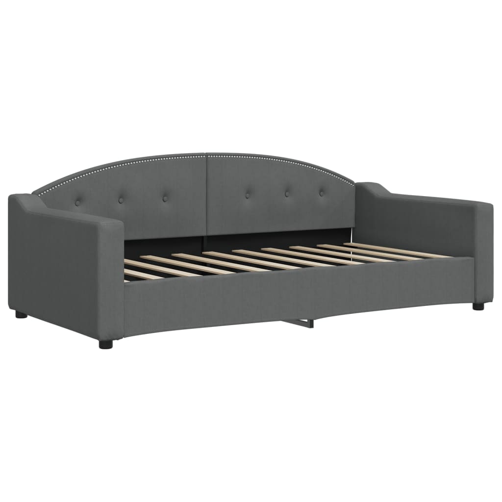 daybed 90x190 cm stof mørkegrå