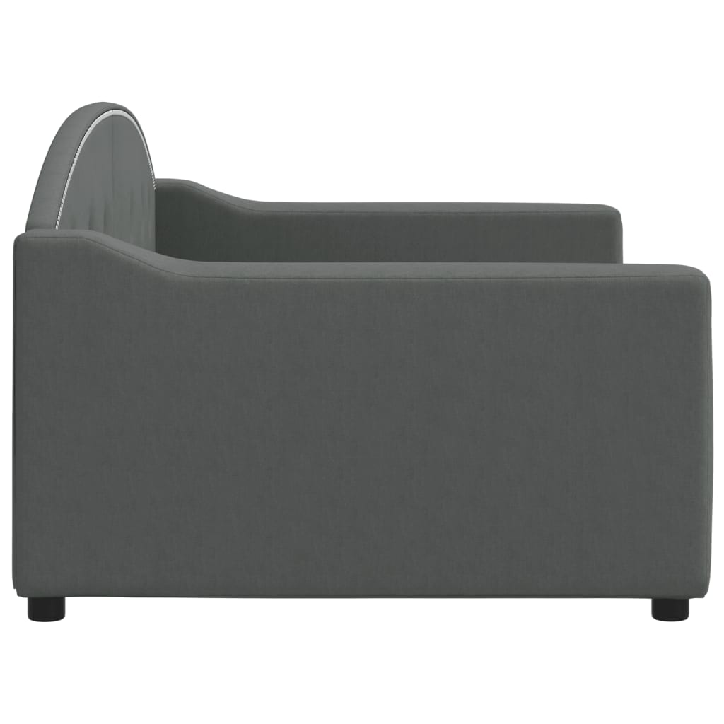 daybed 90x190 cm stof mørkegrå