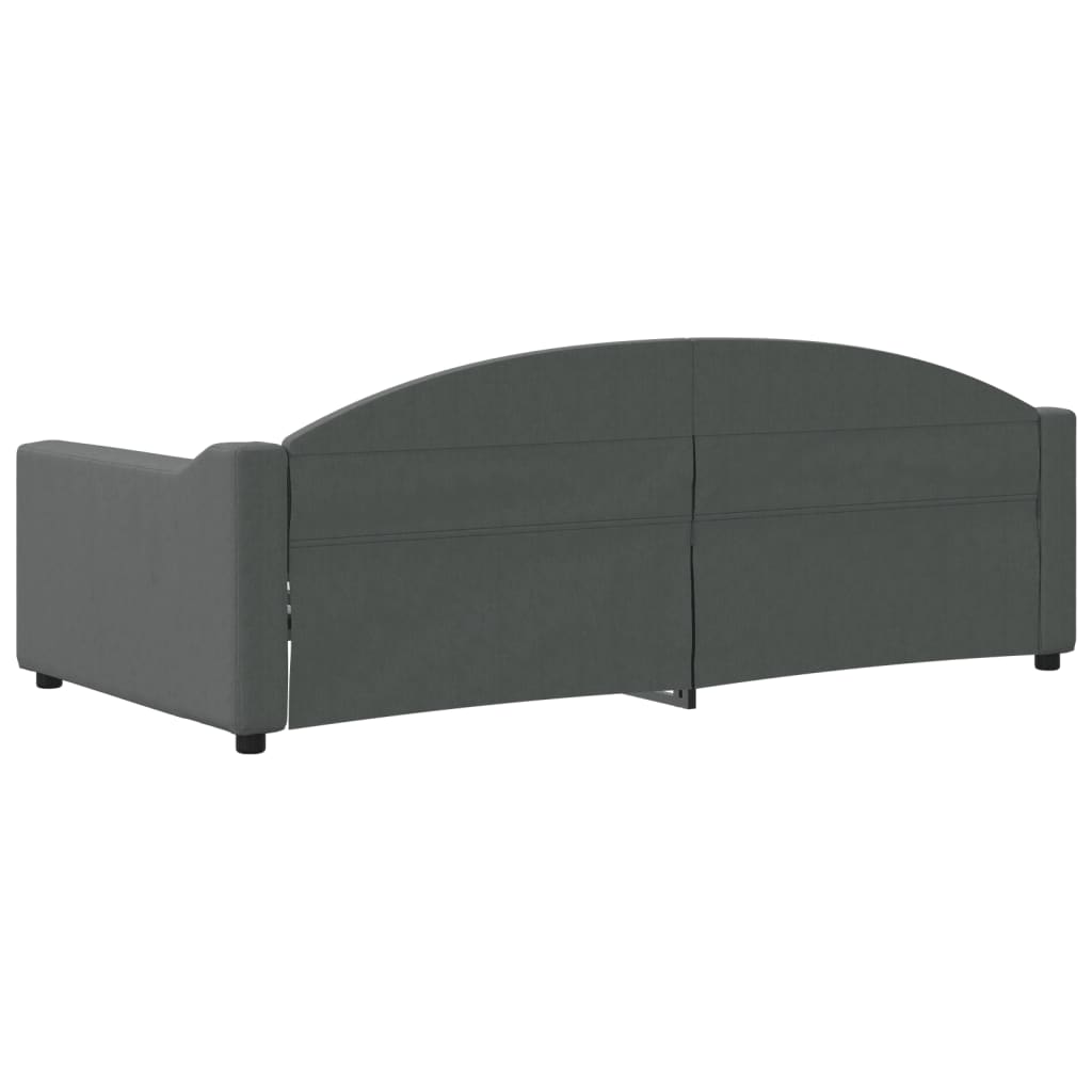 daybed 90x190 cm stof mørkegrå