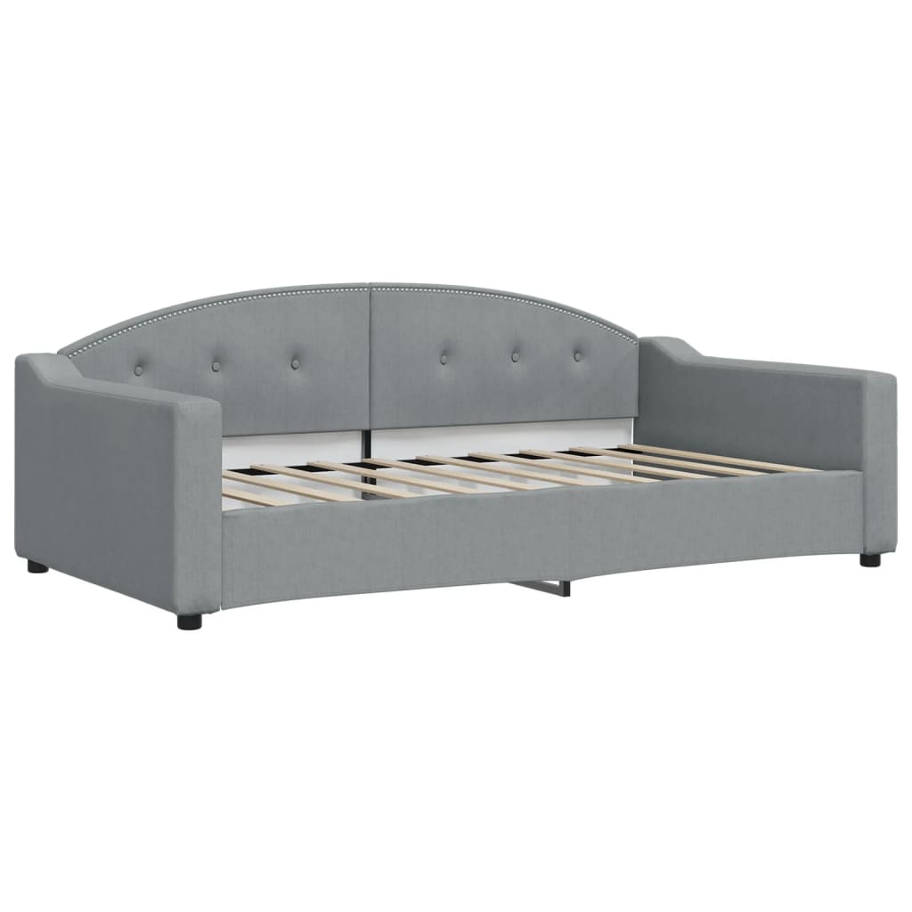 daybed 100x190 cm stof lysegrå
