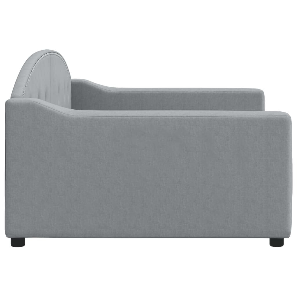 daybed 100x190 cm stof lysegrå