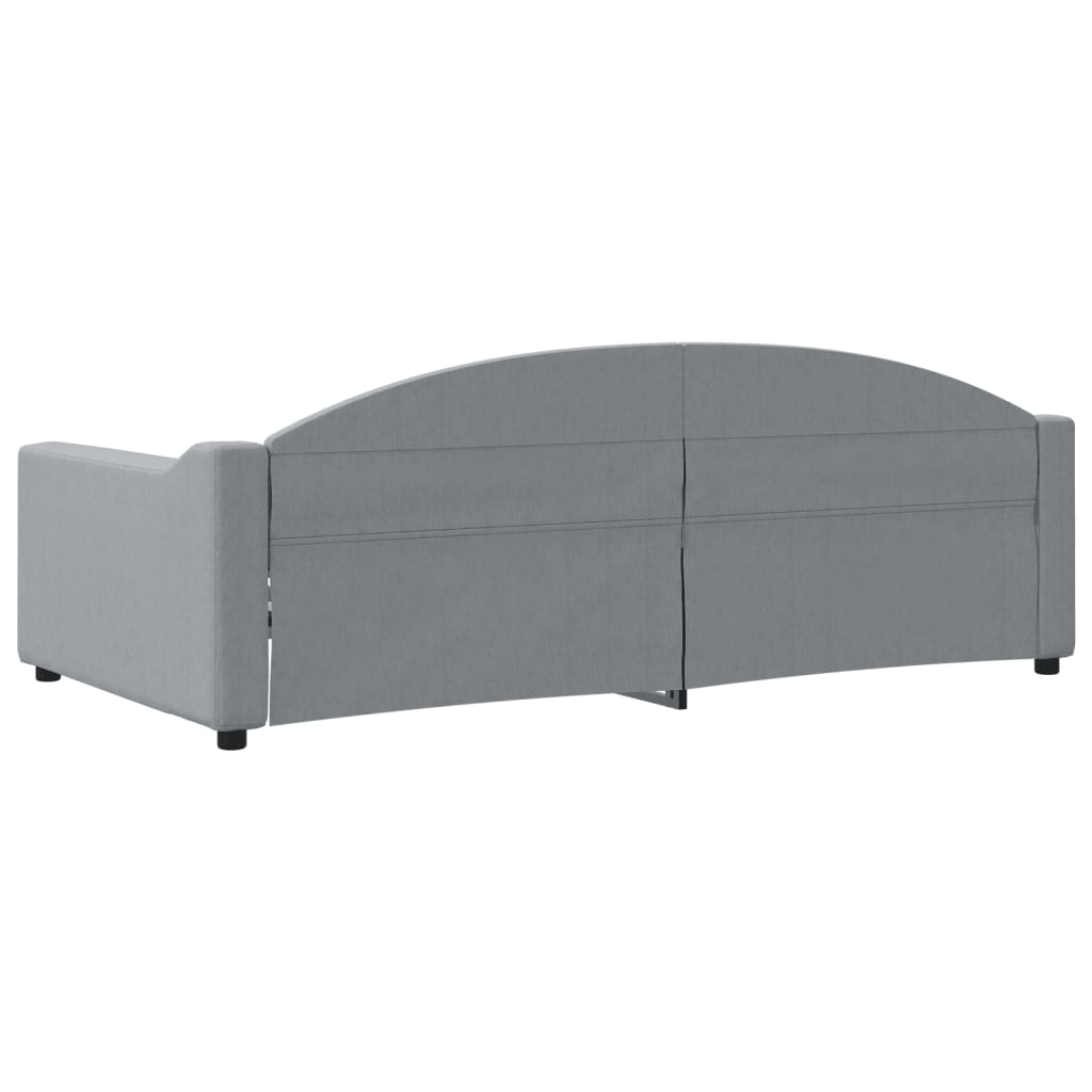 daybed 100x190 cm stof lysegrå