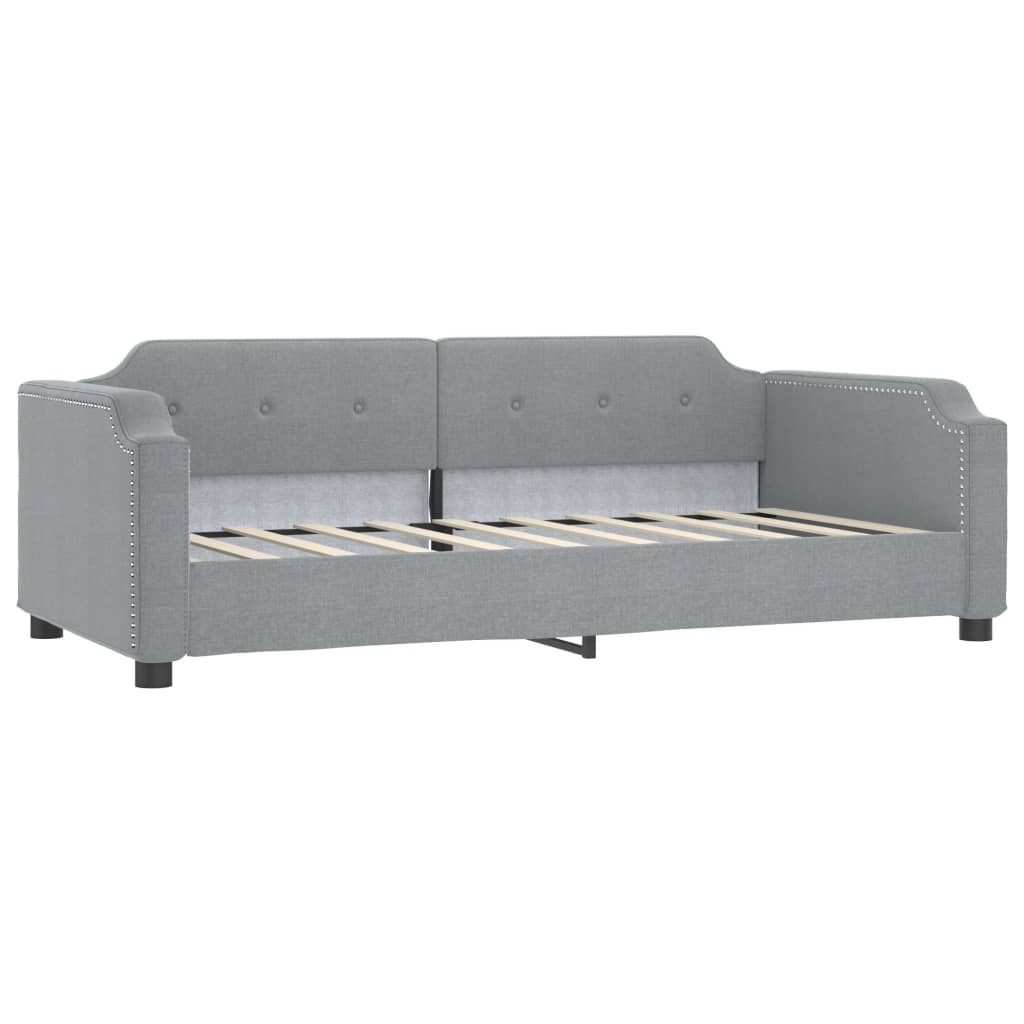 daybed 80x200 cm stof lysegrå