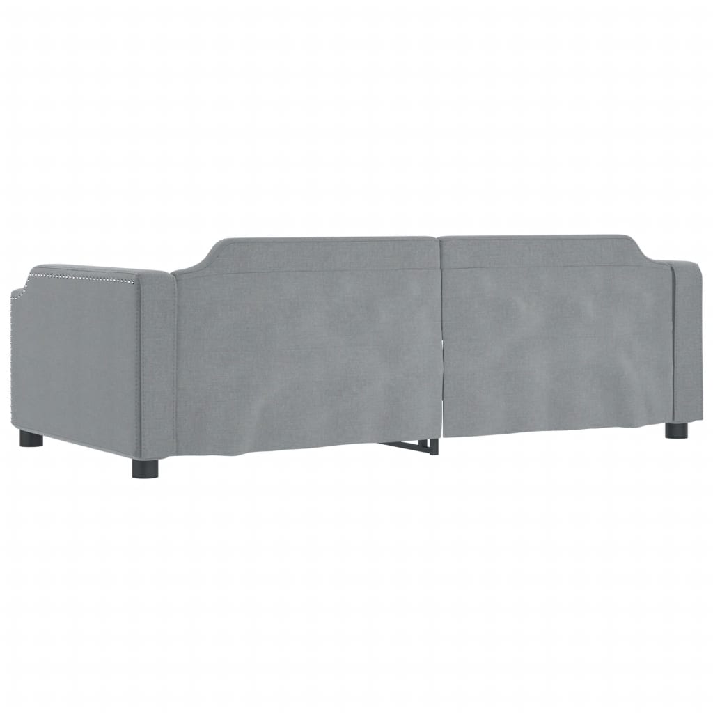 daybed 80x200 cm stof lysegrå