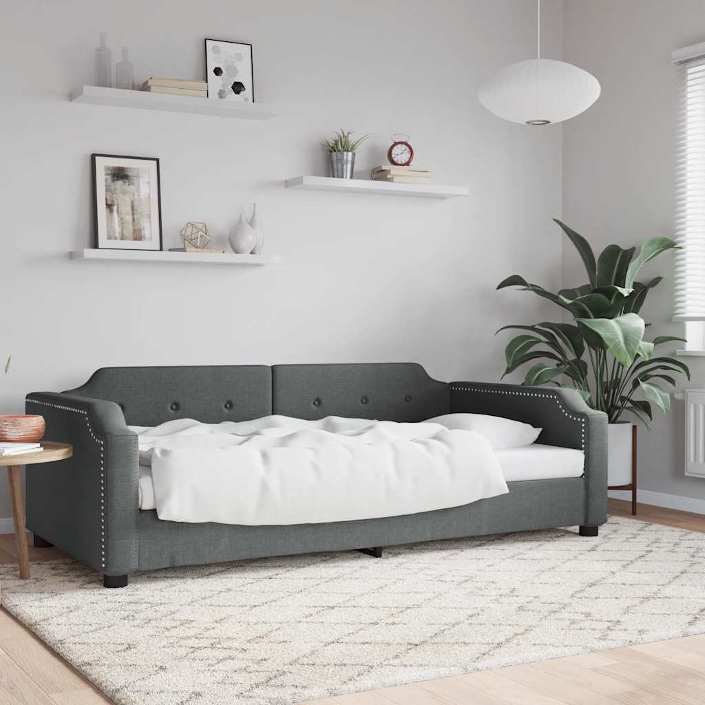 daybed 80x200 cm stof mørkegrå