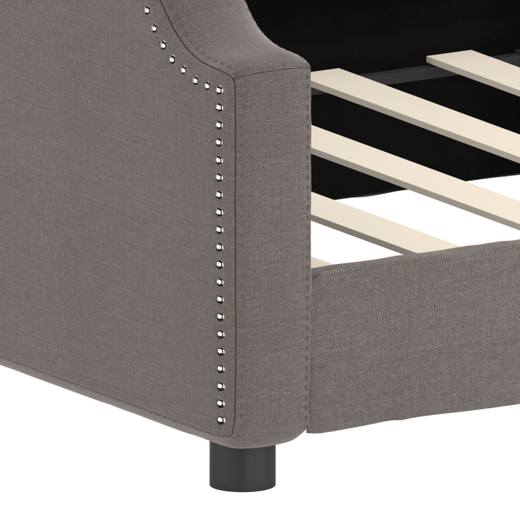 daybed 80x200 cm stof gråbrun