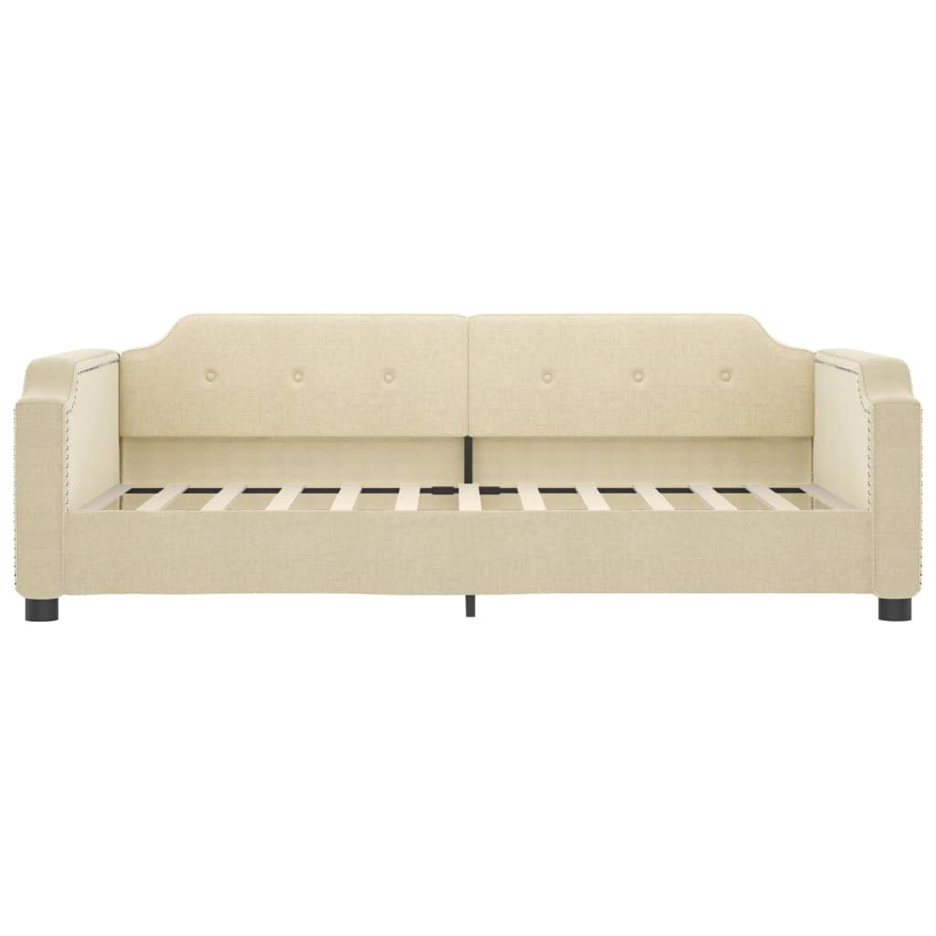 daybed 80x200 cm stof cremefarvet
