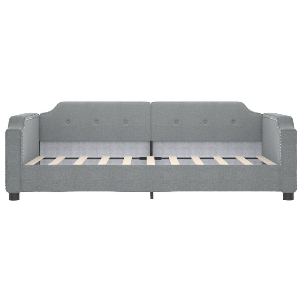 daybed 90x200 cm stof lysegrå