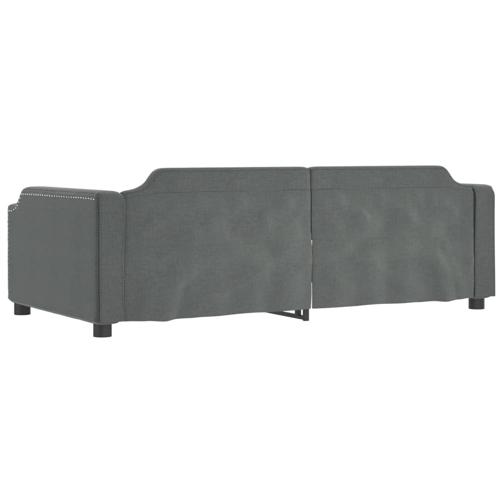 daybed 90x200 cm stof mørkegrå