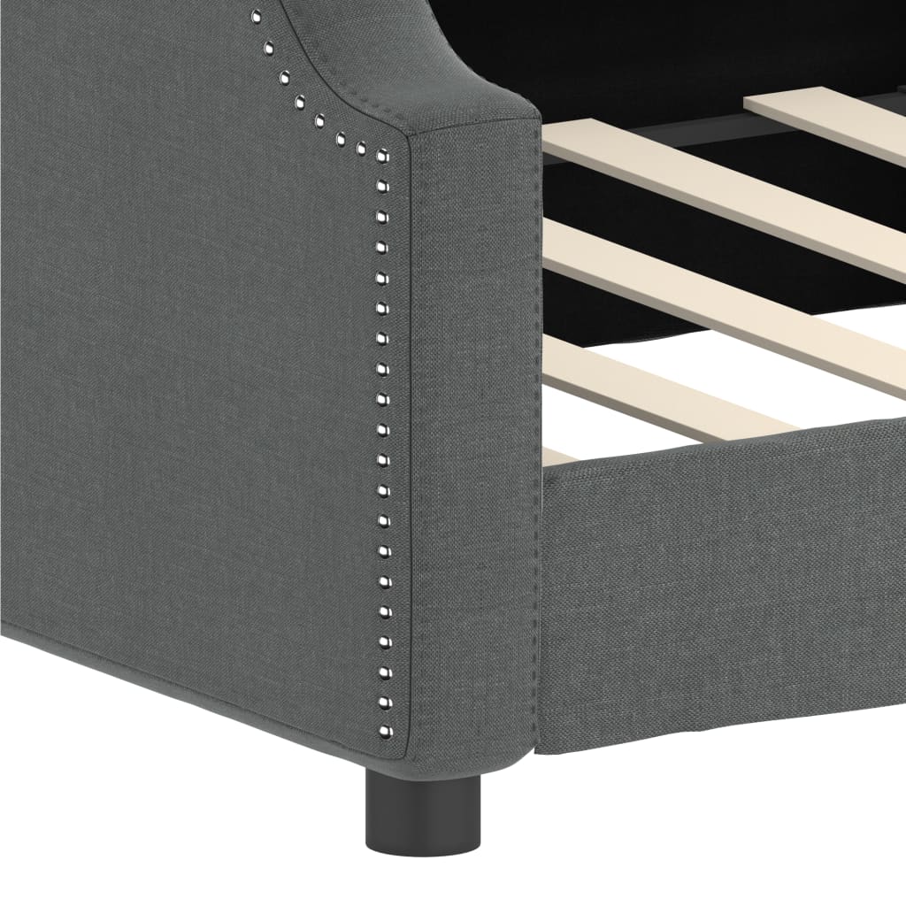 daybed 90x200 cm stof mørkegrå