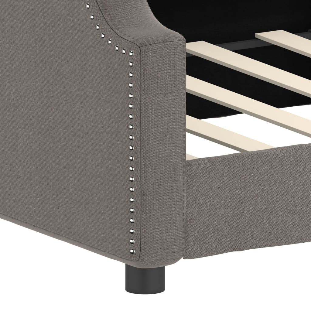 daybed 90x200 cm stof gråbrun