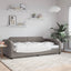 daybed 90x200 cm stof gråbrun