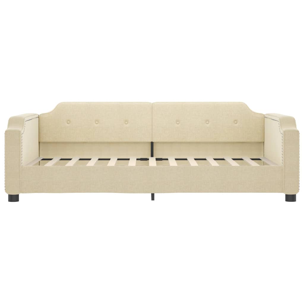 daybed 90x200 cm stof cremefarvet