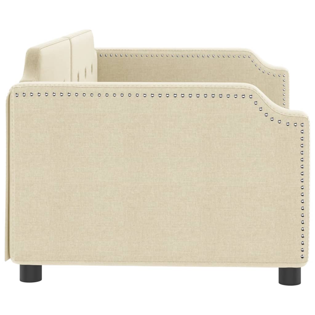 daybed 90x200 cm stof cremefarvet