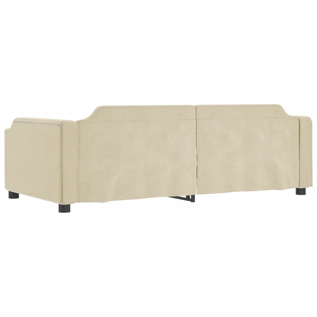 daybed 90x200 cm stof cremefarvet
