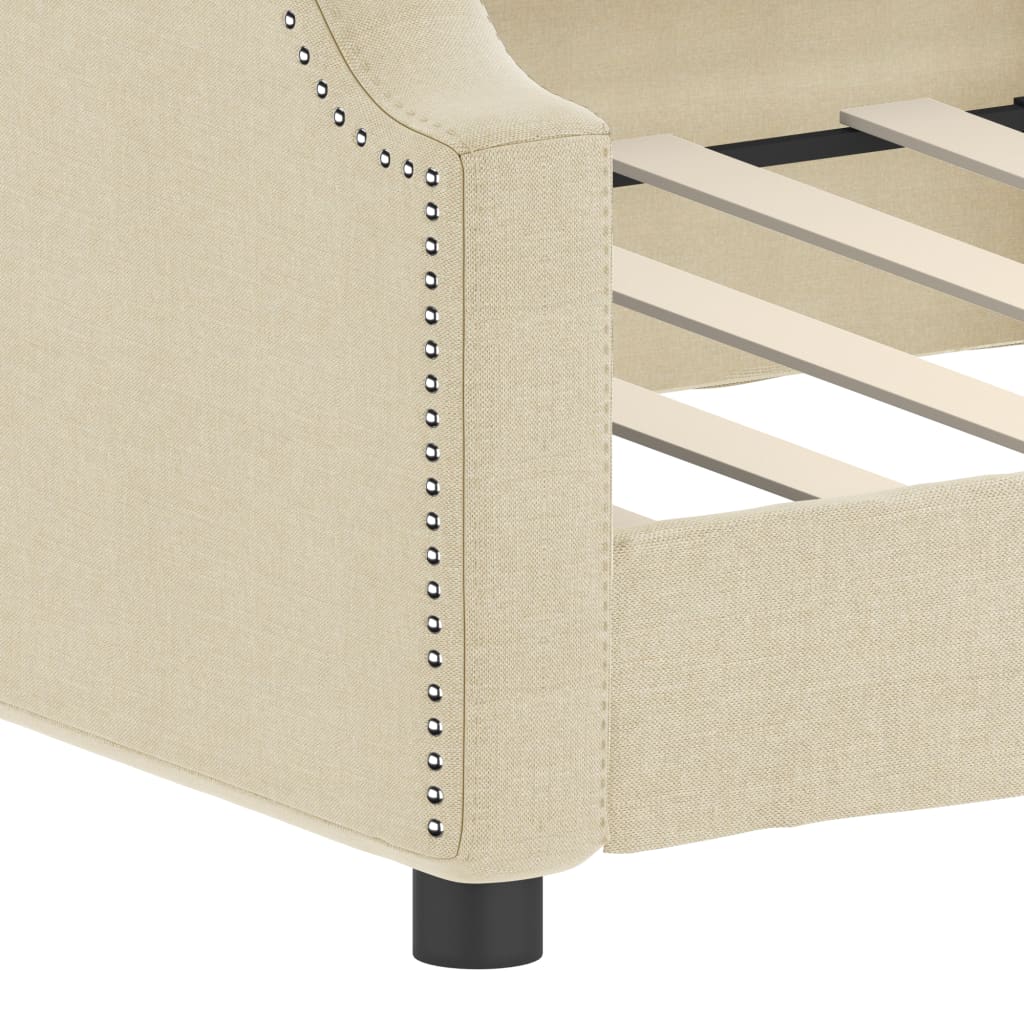 daybed 90x200 cm stof cremefarvet