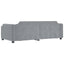 daybed 100x200 cm stof lysegrå