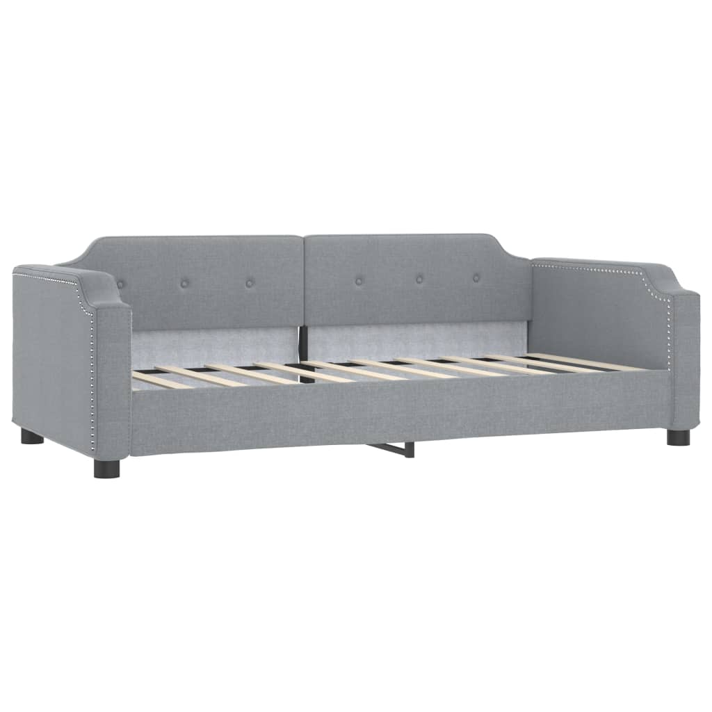 daybed 90x190 cm stof lysegrå