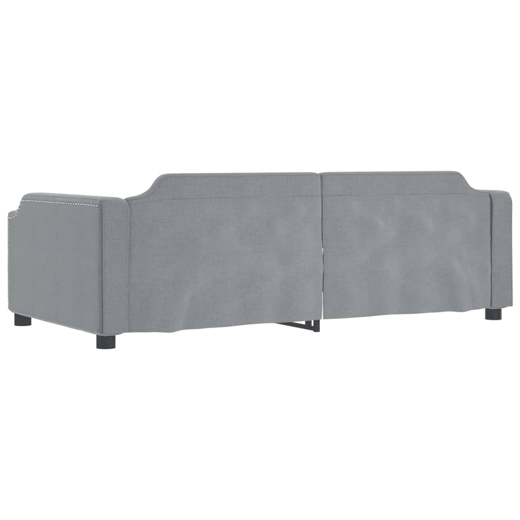 daybed 90x190 cm stof lysegrå