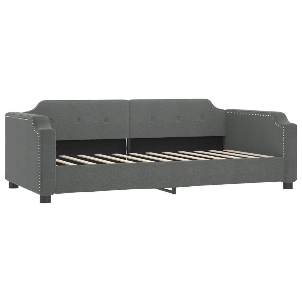 daybed 90x190 cm stof mørkegrå