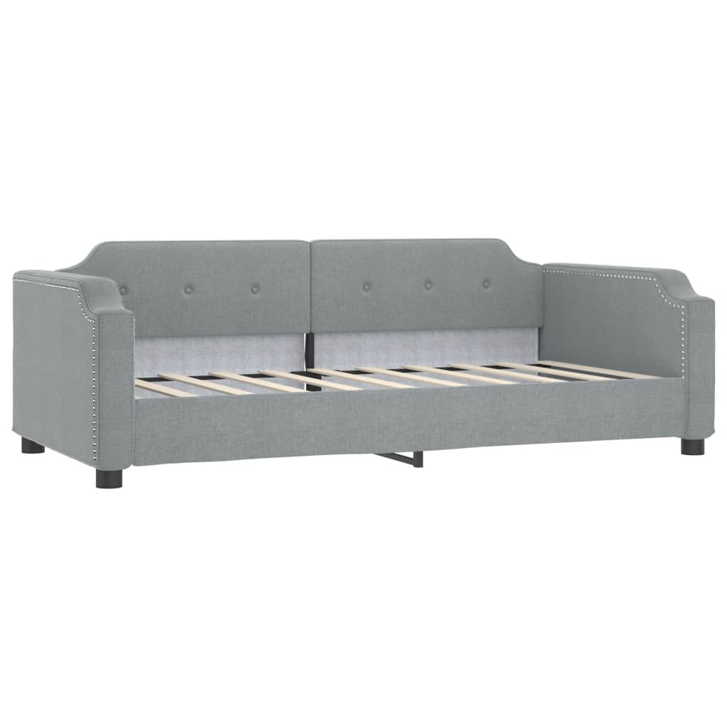 daybed 100x190 cm stof lysegrå