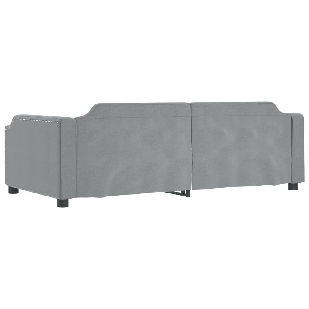 daybed 100x190 cm stof lysegrå