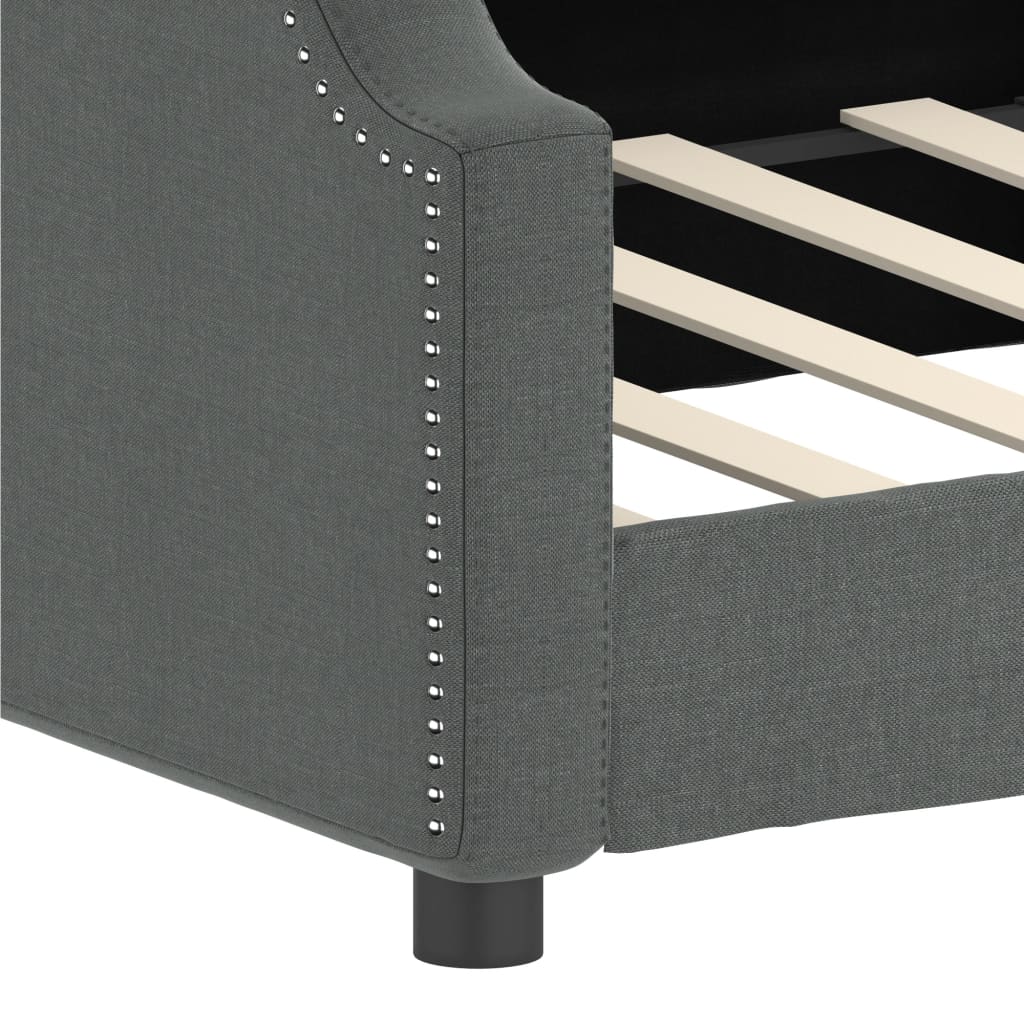 daybed 100x190 cm stof mørkegrå