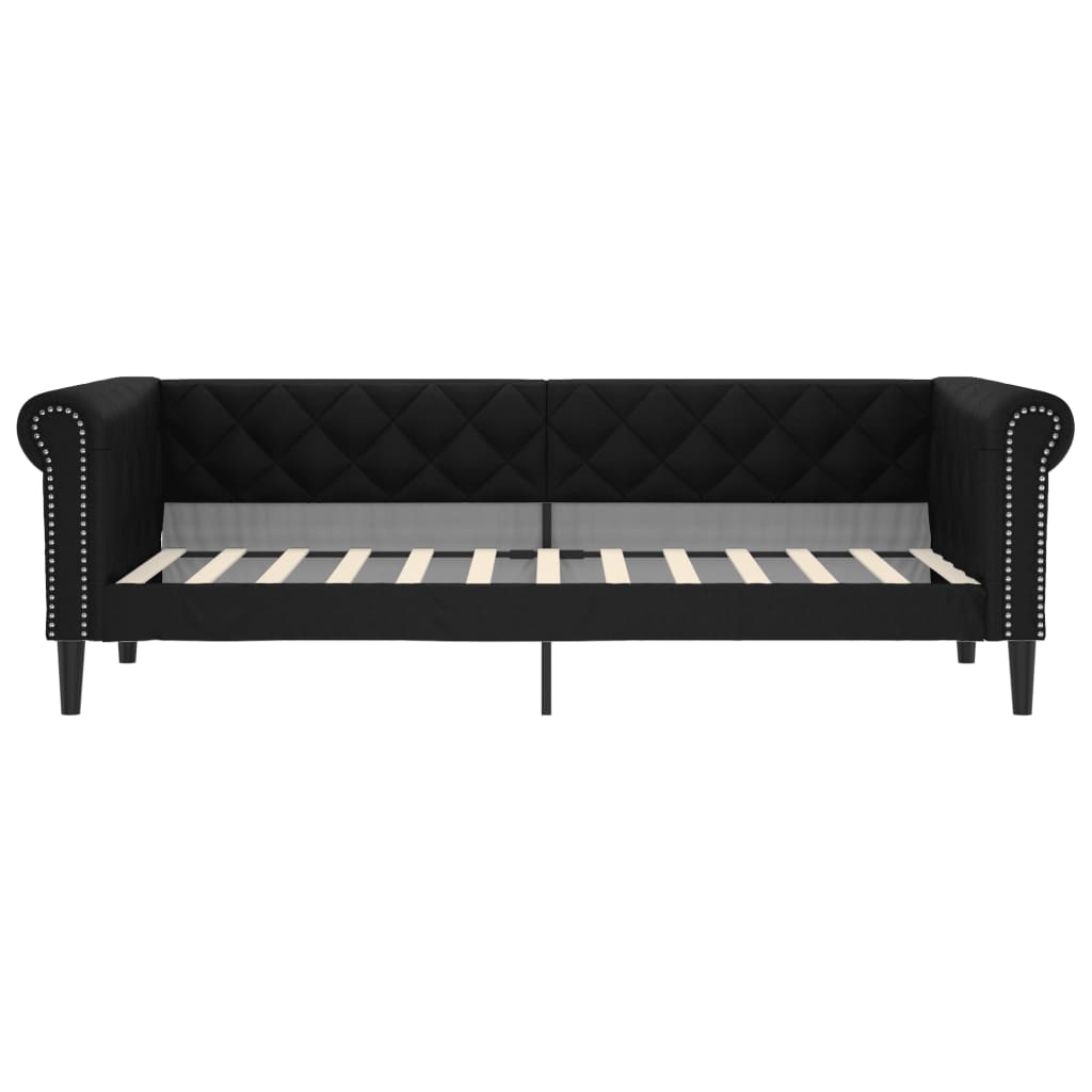 daybed 80x200 cm kunstlæder sort