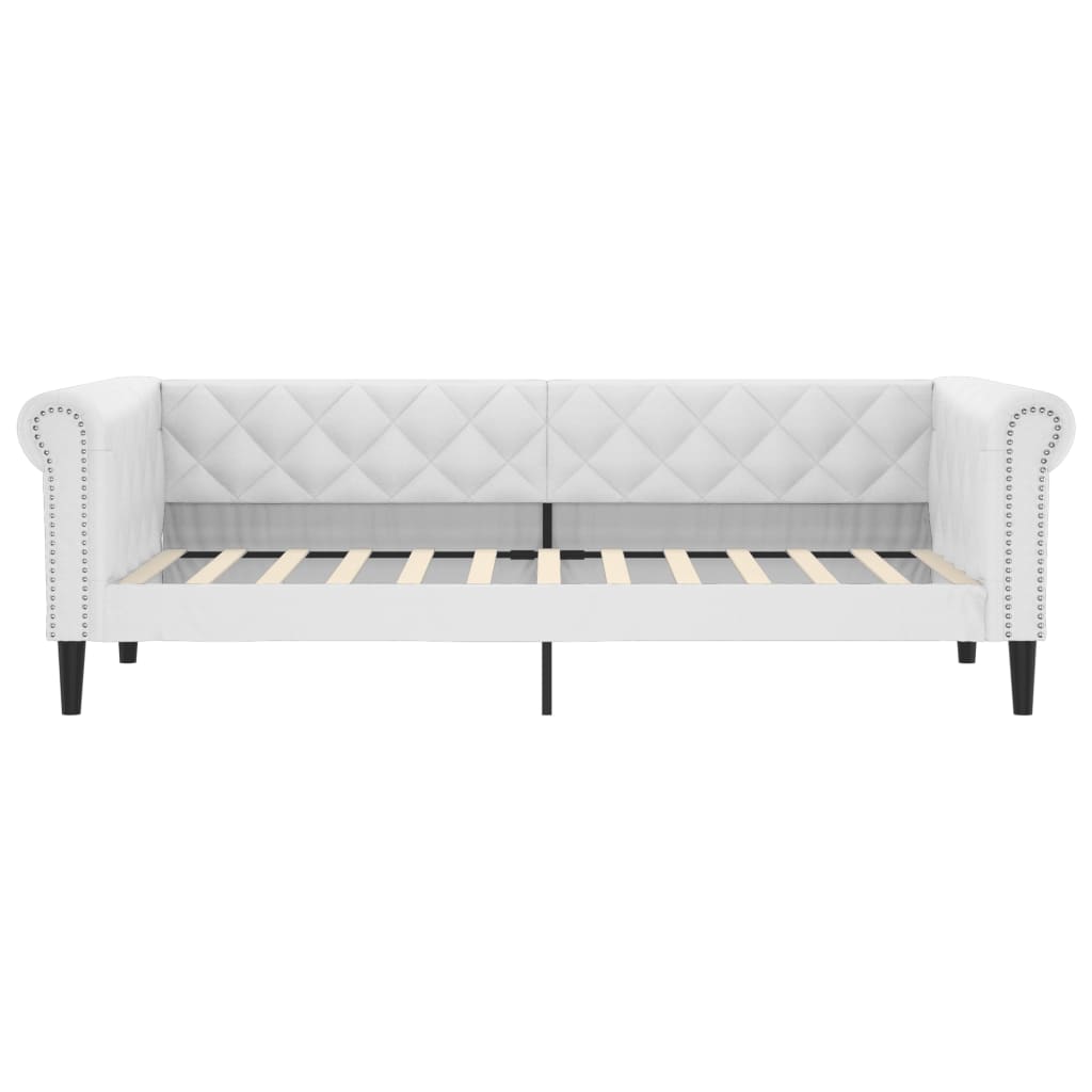 daybed 80x200 cm kunstlæder hvid