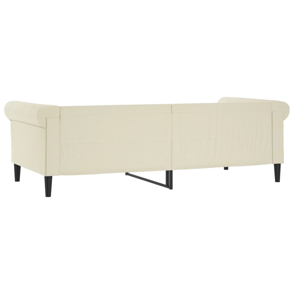 daybed 80x200 cm kunstlæder cremefarvet