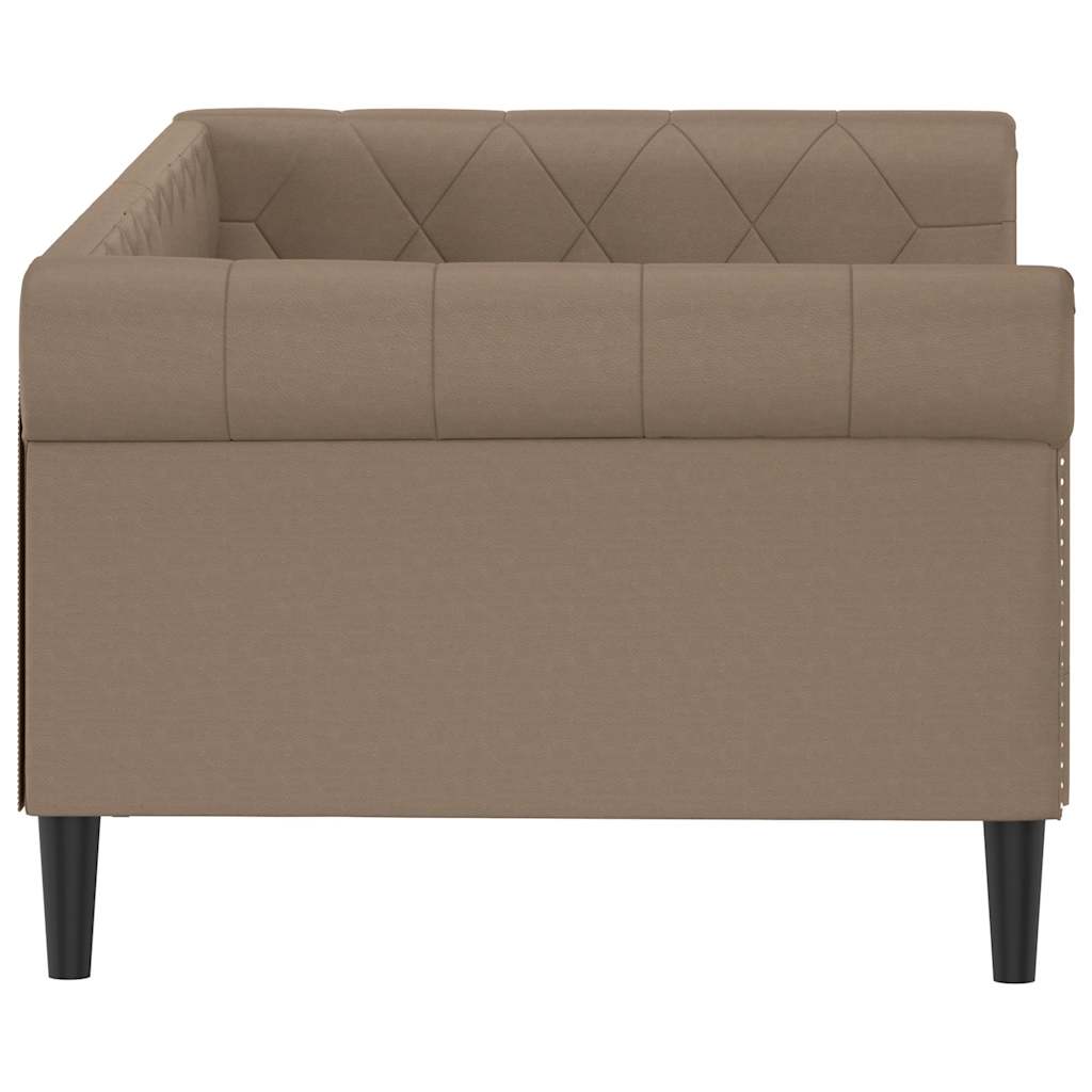 daybed 80x200 cm kunstlæder cappuccinofarvet
