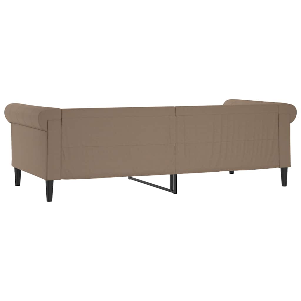 daybed 80x200 cm kunstlæder cappuccinofarvet